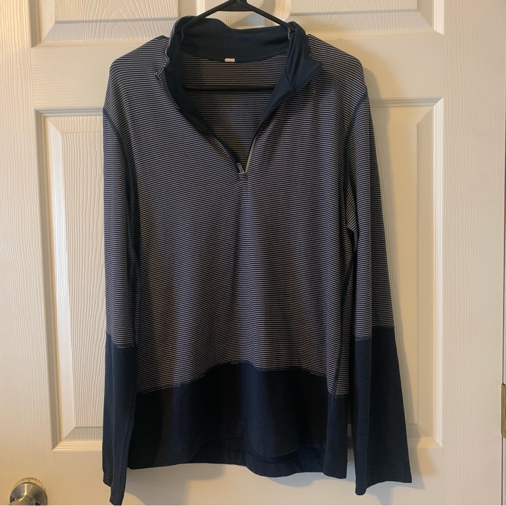 Lululemon Navy Striped Sweater